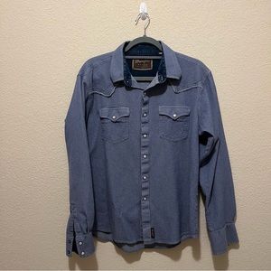 Wrangler Retro Denim Button Down Vintage Western